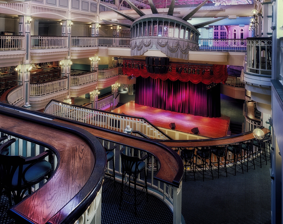 Stage curtain seats