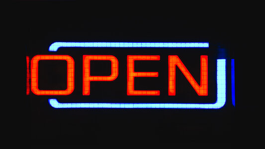 Open Sign photo