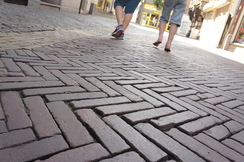 City herringbone stones