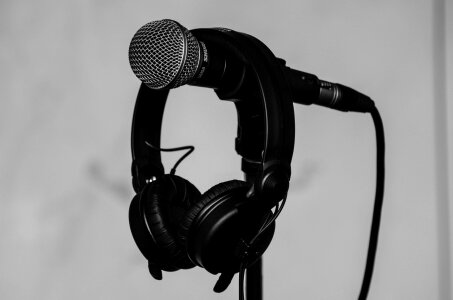 Microphone Black And White photo