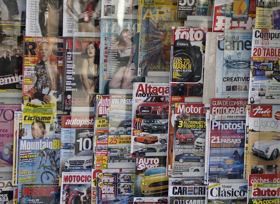 Magazines kiosk press