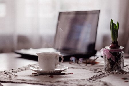 Coffee Laptop photo