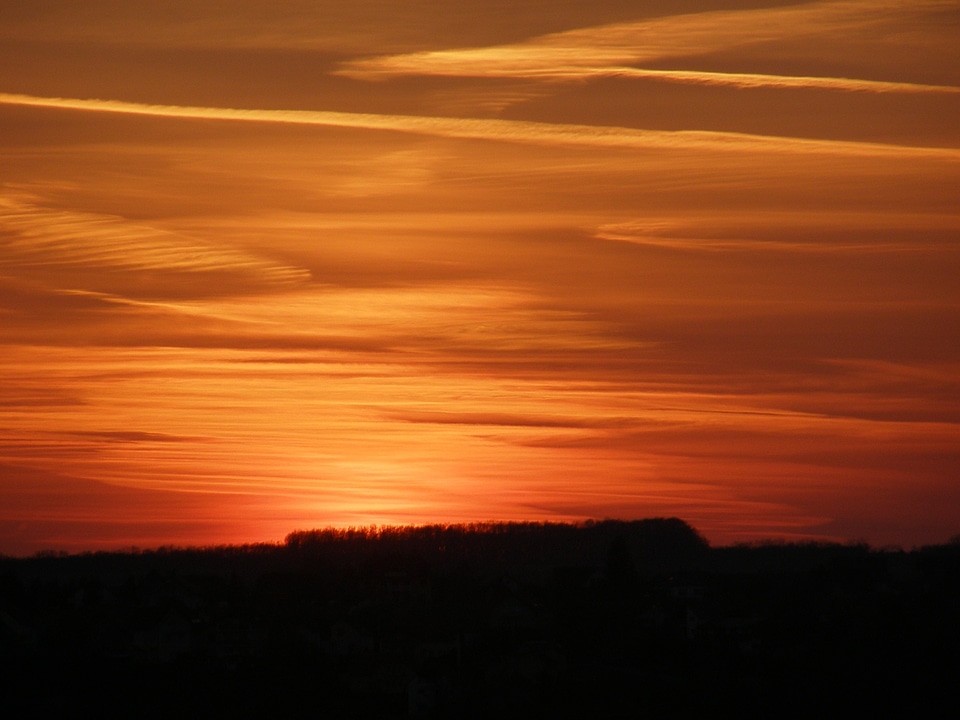 Scratched sky horizon photo