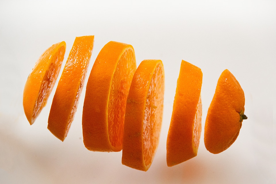 Fruit cut into slices disc