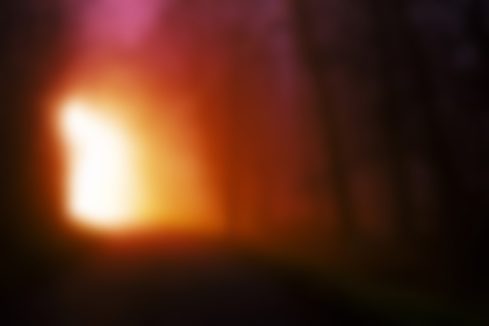 Sunset romantic bokeh