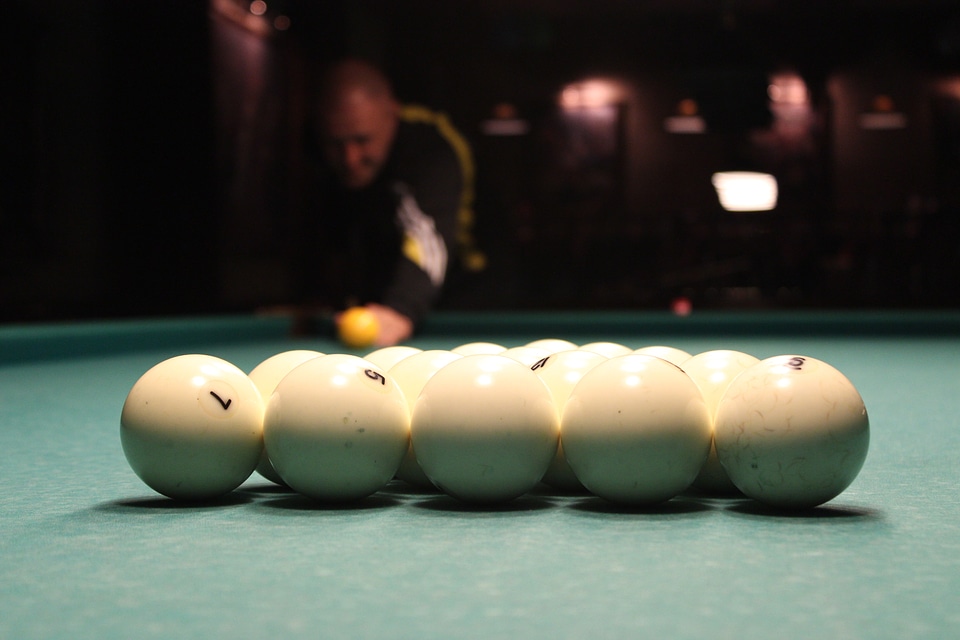 Pool table balls cue