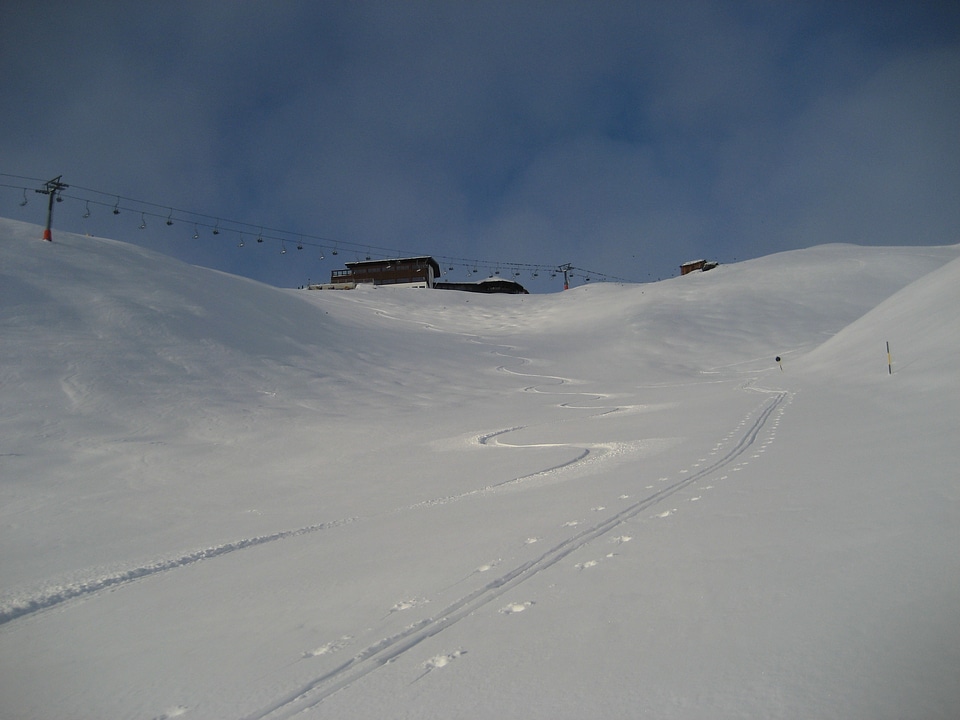 Snow lane mountain alpine photo
