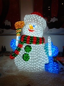 Snowman man illuminated call out photo