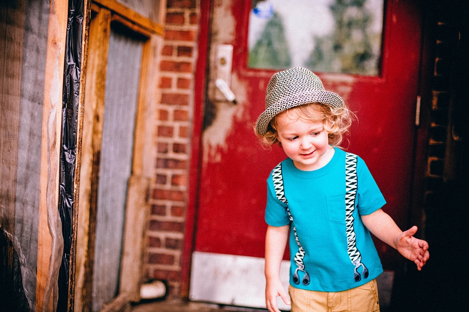 Kid infant outdoors