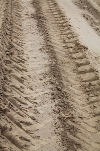 Forest road pattern sand