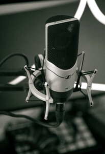 Black And White Microphone photo
