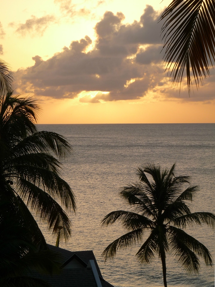 Golden sunset sundown sea photo