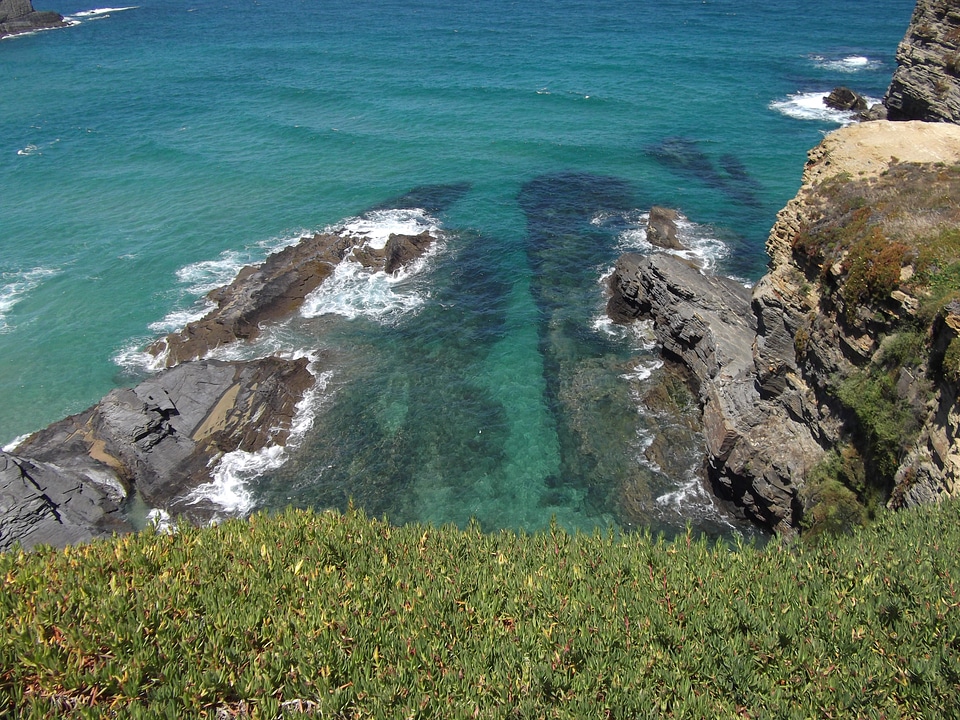 Sunset rocks landscape photo