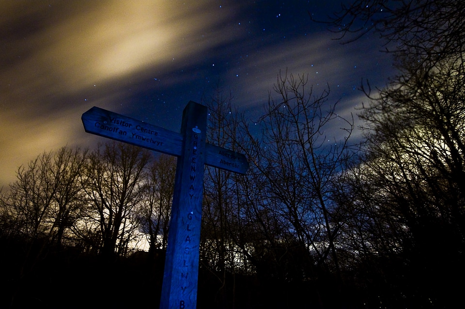 Night sky landscape