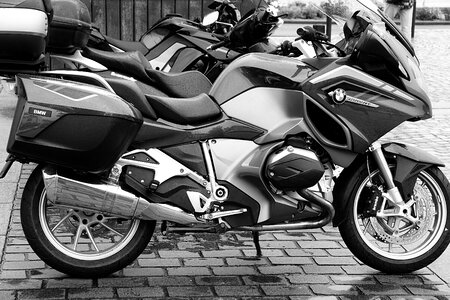 Black And White Motorcycle photo