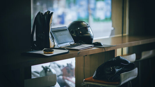 Laptop Motorbike photo
