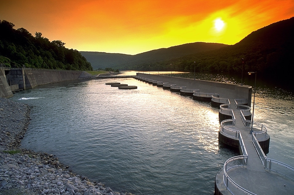 Lake river water