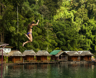 Woman Jumping photo