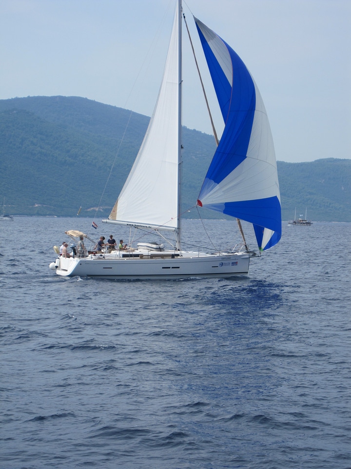 Sailing boat sea yacht