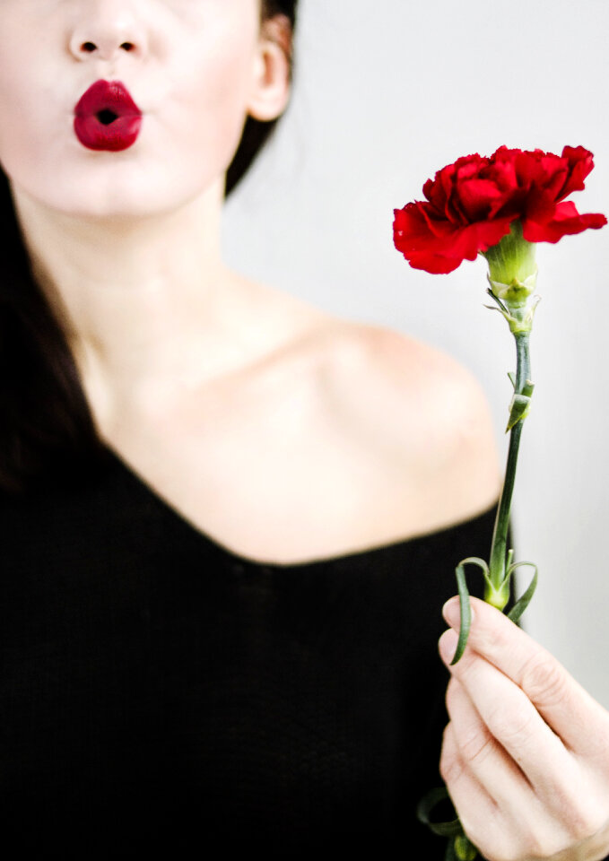Woman Blowing Kiss