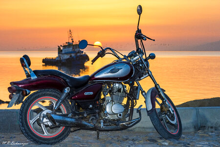 Motorbike Sunset