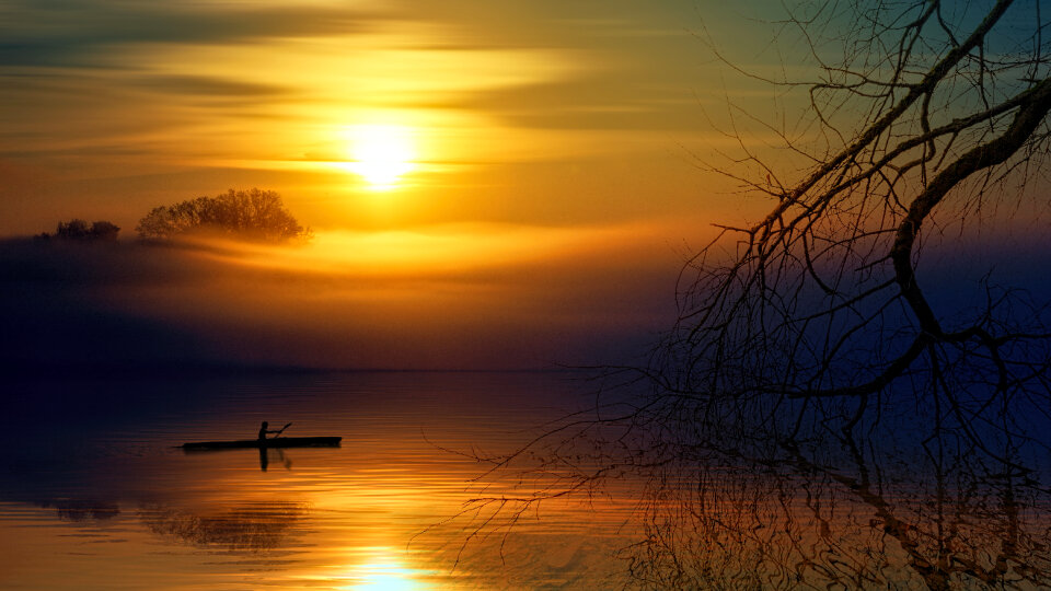 River Sunset photo