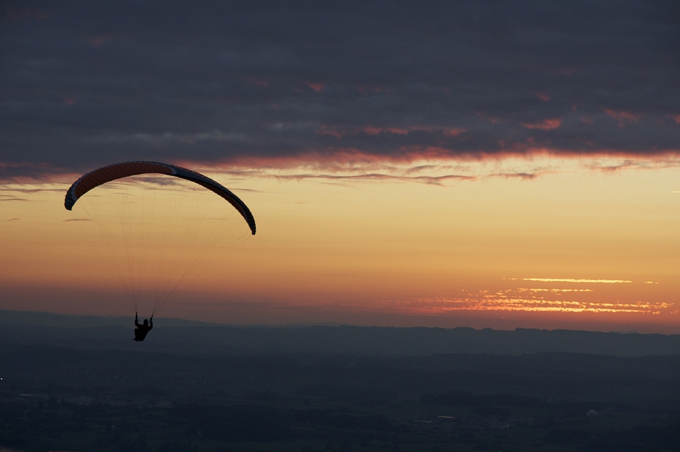 Paragliding evening paraglider