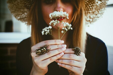 Woman Flower photo