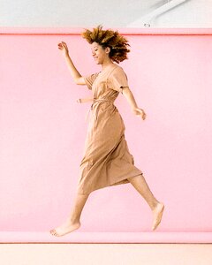 Woman Jumping photo