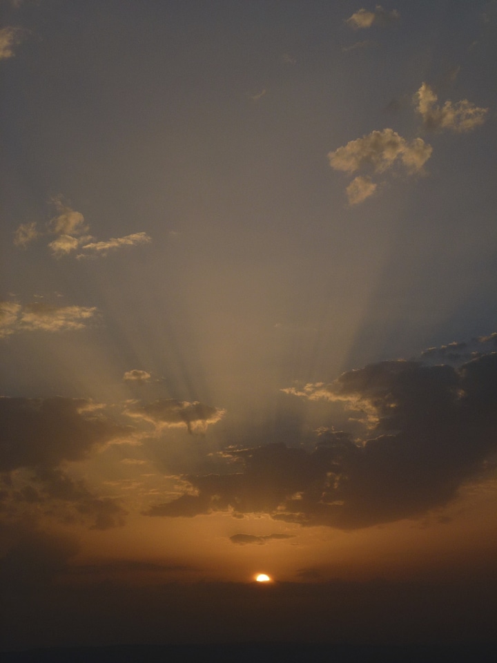 Evening sunset clouds