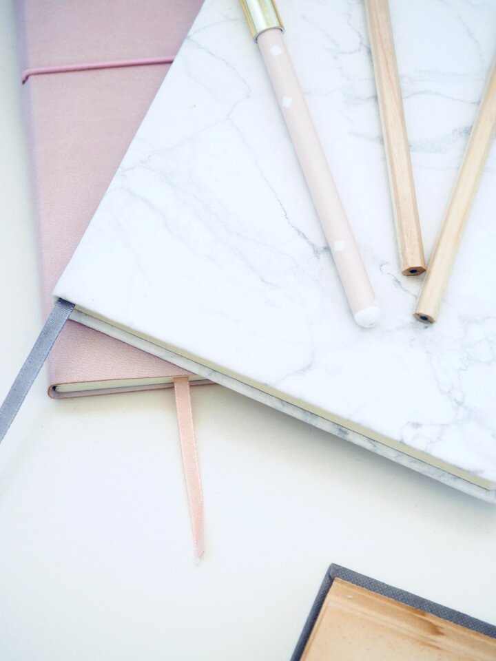 Pink White Notepad