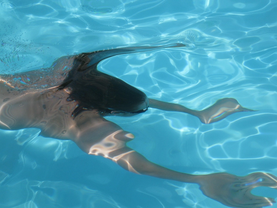 Human vacations swimming pool