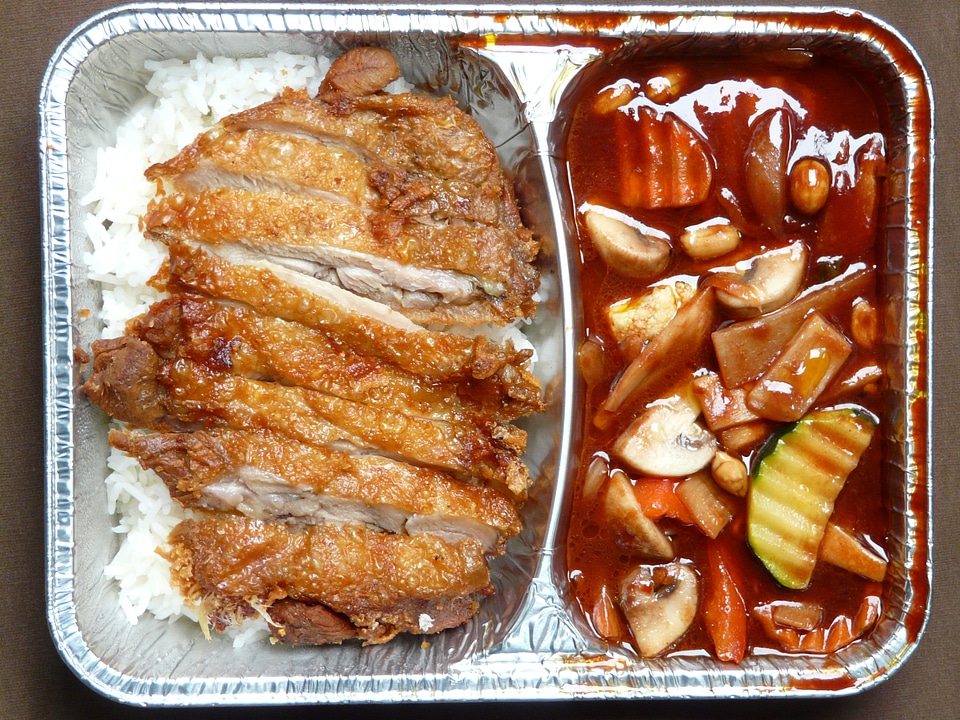 Eat roasted duck rice