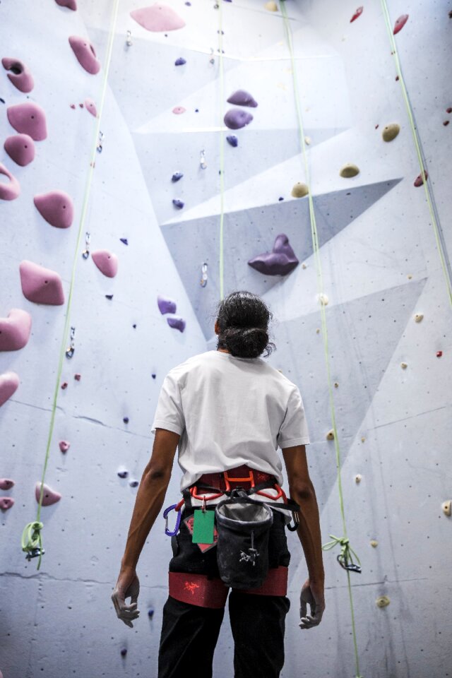 Indoors Rock Climber