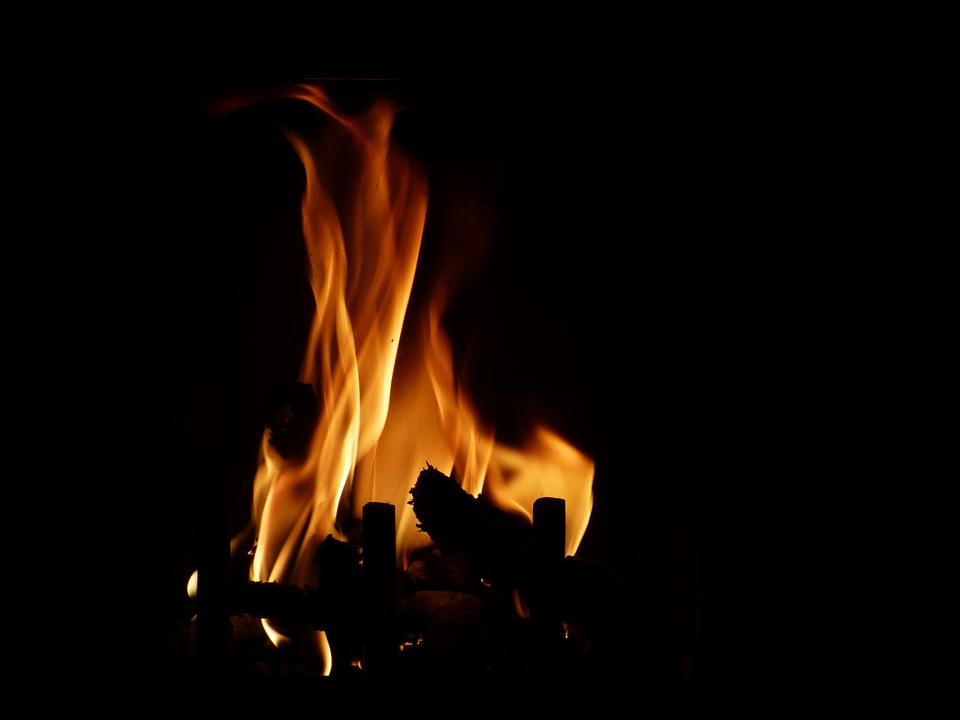 Fire fireplace warmth