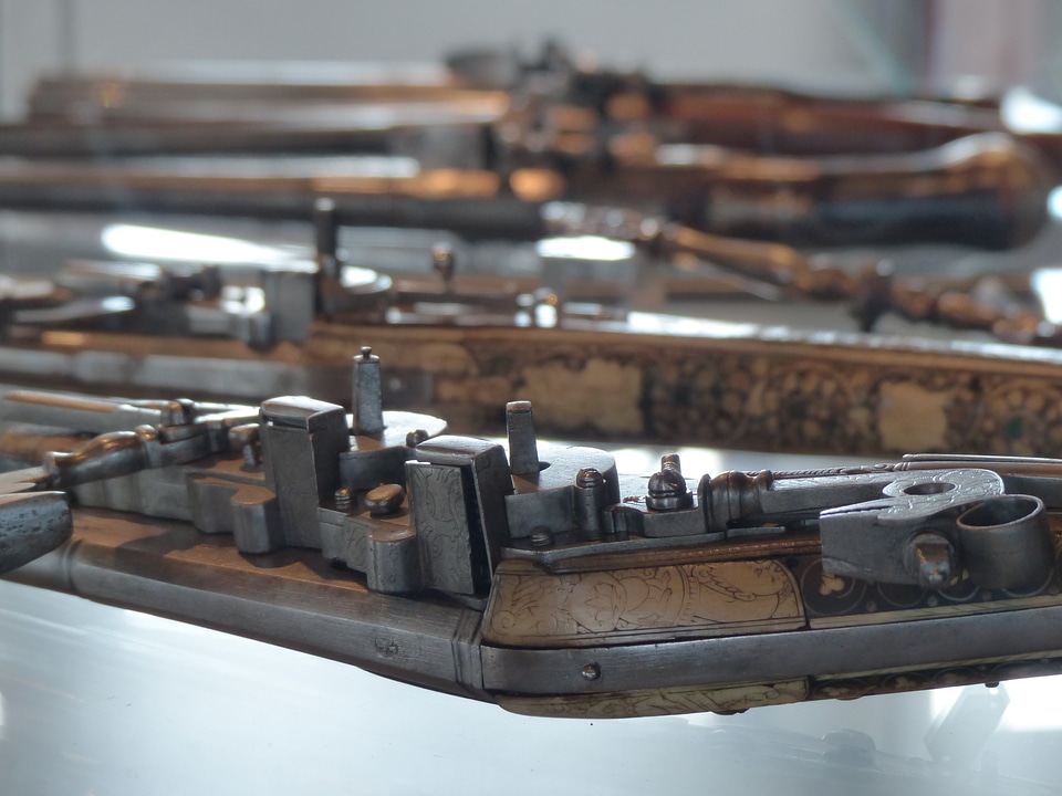 Close up old muzzleloader