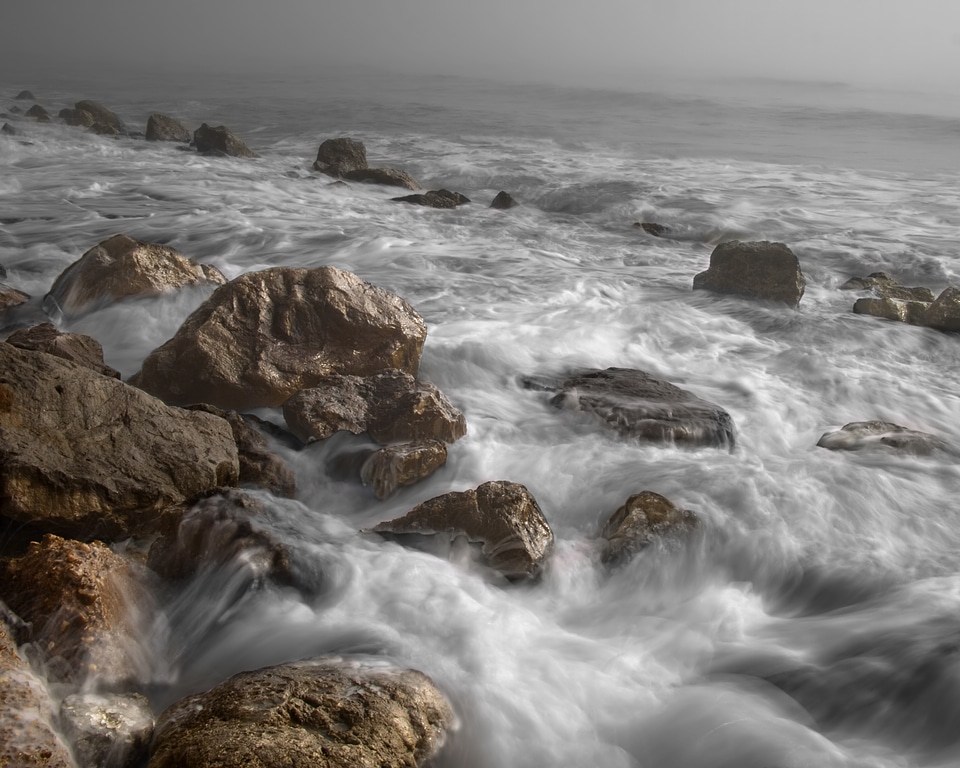 Stones beach water