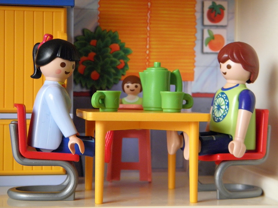 Breakfast toys family