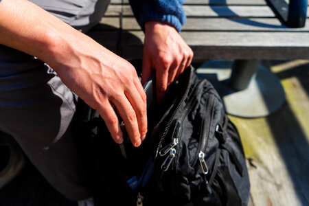 Hands Backpack photo