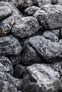 Coal briquette black