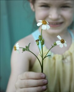 Girl Flowers photo