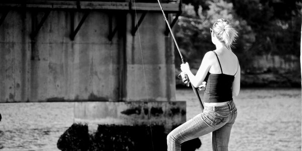 Woman Fishing photo