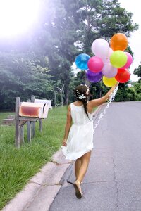 Woman Balloons photo