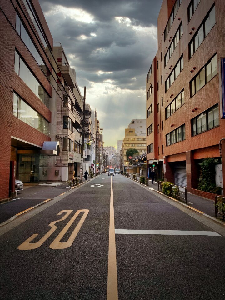 Office Building-Lined Street, Bunkyo, Tokyo, Japan