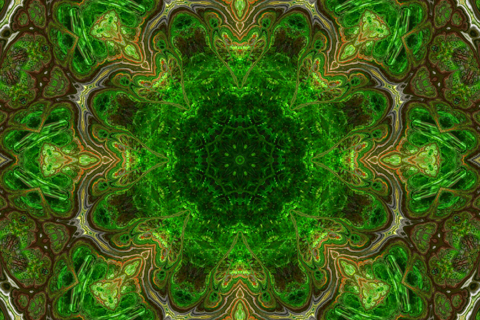 green kaleidoscope design photo