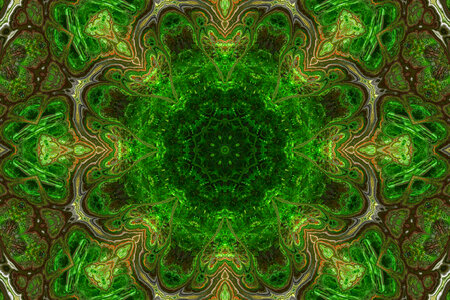 green kaleidoscope design