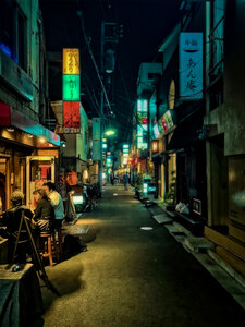 Locals at a Back-Alley Bar, Taito, Tokyo, Japan photo