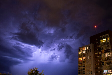 Lightening in the city photo