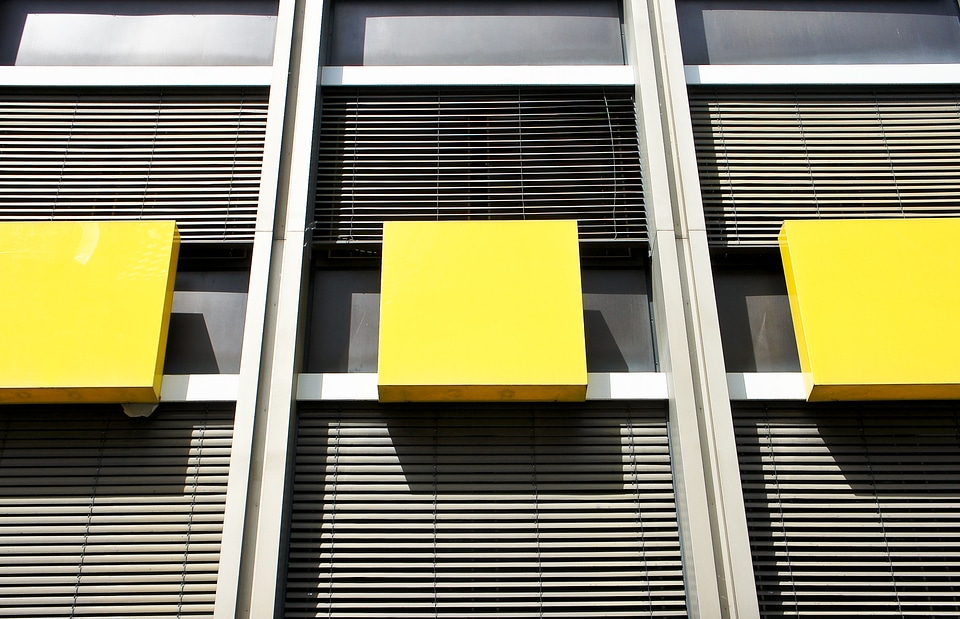 Roller blinds architecture building