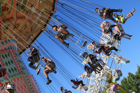 kids on amusement park ride